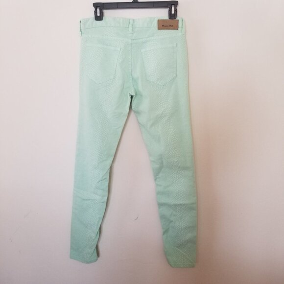 Massimo Dutti Aqua Blue Patterned Jeans - Picture 9 of 11